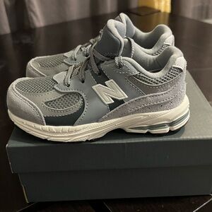 New Balance Kids' Charcoal and Light Gray Sneakers